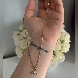 Evil eye pendant necklace